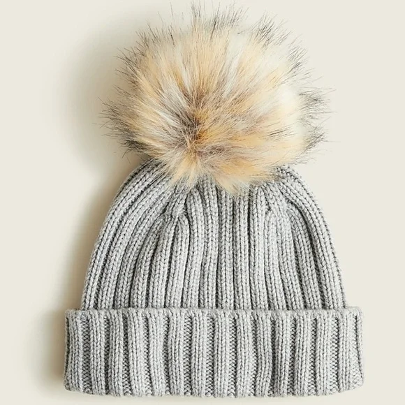 J. Crew | Accessories | Jcrew Ribbed Pompom Beanie Nwt  display picture 2